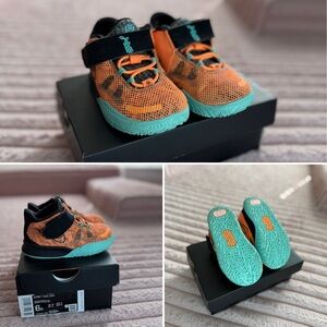 Kids Orange and Teal Shoes